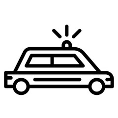 Police Car icon vector image. Can be used for Crime Investigation.