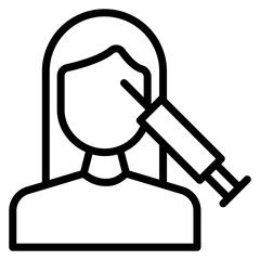 Botox icon vector image. Can be used for Dermatology.