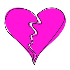 pink heart element icon on transparent background, heart symbol pink design png file, happy valentines day 2024 design element love