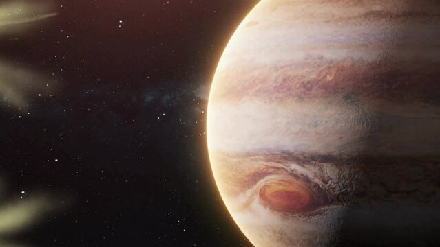 a close-up 4k animated video of the planets
