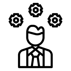 Employee Briefing icon vector image. Can be used for Staff Management.