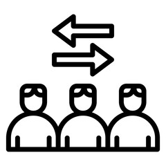 Employee Interaction icon vector image. Can be used for Staff Management.