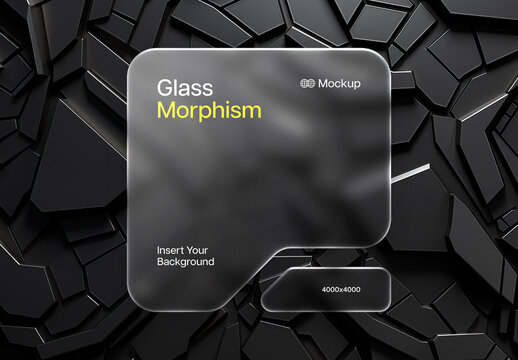 Frozen Glass Mockup With Generative AI