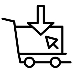 Cart Order icon vector image. Can be used for Ecommerce Store.