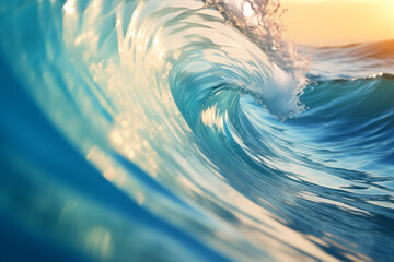 Closeup of water waves - obrazy, fototapety, plakaty