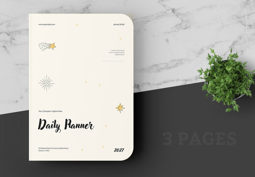 Cream Yellow Daily Planner