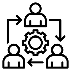 Collaboration icon vector image. Can be used for Teamwork.