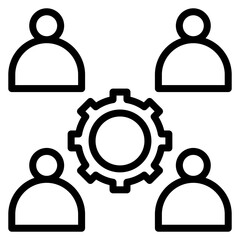 Teamwork icon vector image. Can be used for Teamwork.