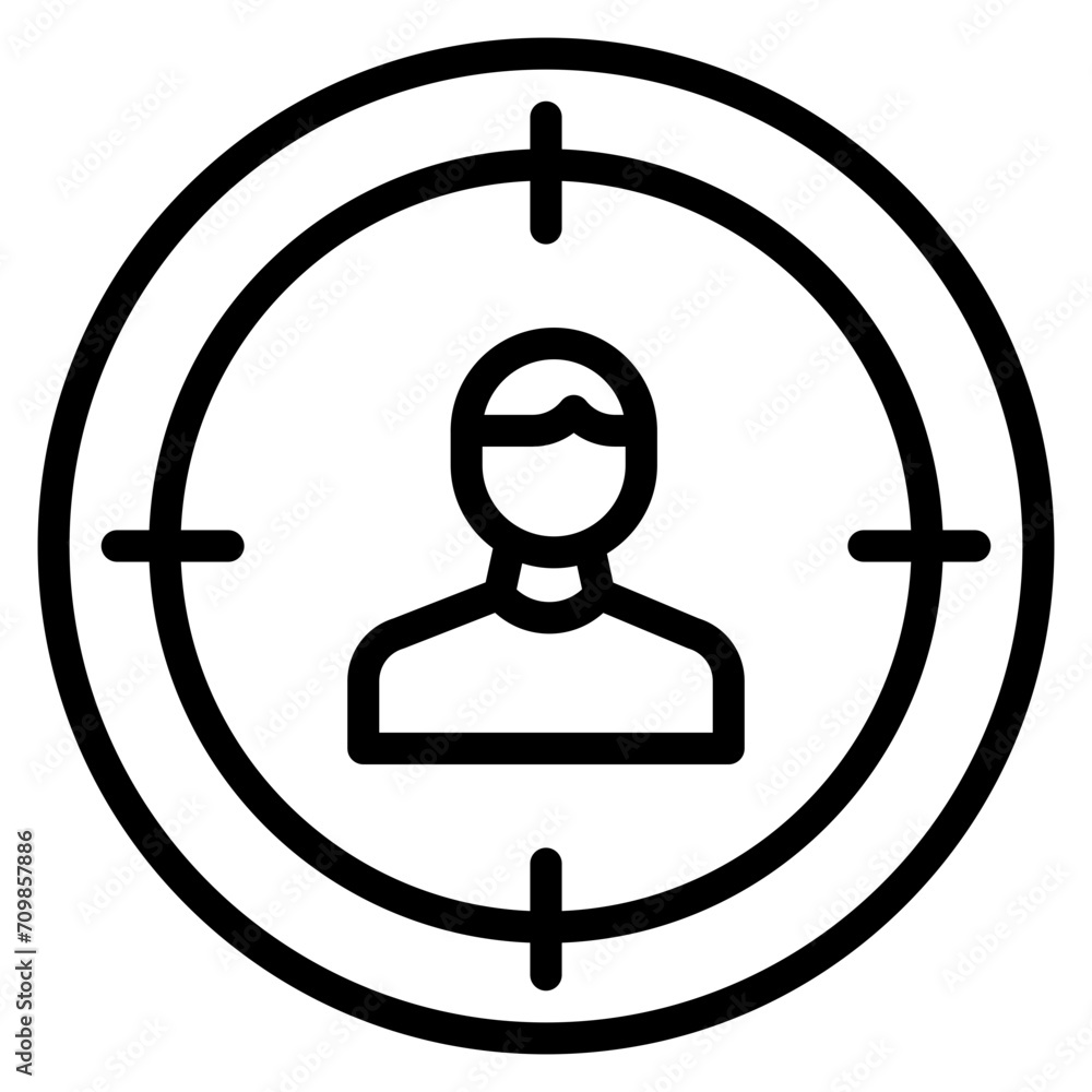 Wall mural customer focus icon vector image. can be used for core values.