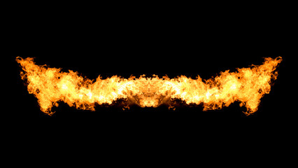 Fire arms isolated on black, title element, underline - obrazy, fototapety, plakaty