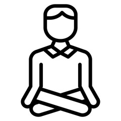 Mindfulness icon vector image. Can be used for Personal Growth.