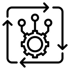 Automated Process icon vector image. Can be used for Mass Production.
