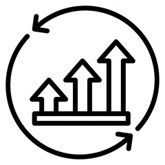 Continuous Improvement icon vector image. Can be used for Mass Production.