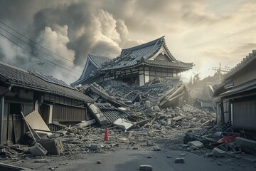 日本の災害のイメージ写真（地震・津波・復興）