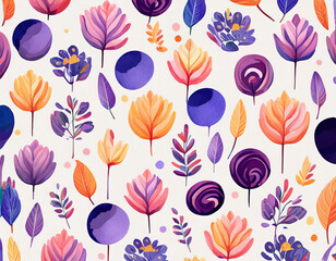 Obraz premium Charming lilac pattern of watercolor on a piece of paper