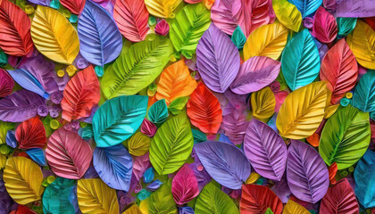 Charming lilac pattern of leaves and branches on a bush