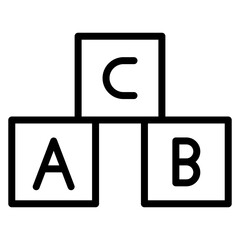 Alphabet Blocks icon vector image. Can be used for Daycare.
