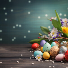 Fototapeta na wymiar Springtime Splendor: A Beautiful Easter Banner Sets the Stage for Festivity