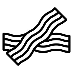 Bacon Strip icon vector image. Can be used for Brunch.