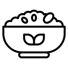 Granola icon vector image. Can be used for Brunch.