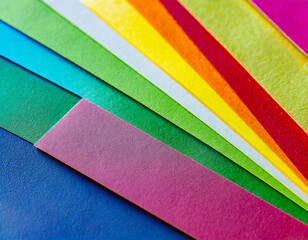 Extreme macro of multicolor background from different colors papers.