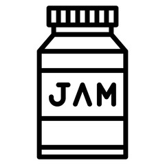 Jam Jar icon vector image. Can be used for Brunch.