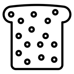 Toast icon vector image. Can be used for Brunch.