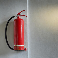 Obraz premium Fire extinguisher on the wall.