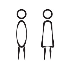 Fototapeta premium Couple line icon for web, mobile and infographics. Symbol man and woman on white background. Editable stroke. Vector illustration EPS 10.