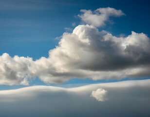 Fototapeta premium Minimalist Cloud Background image of blue sky with white clouds