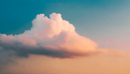 Minimalist Cloud Background on the sky at sunset in summer