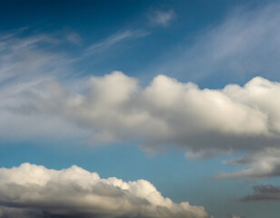 Fototapeta na wymiar Minimalist Cloud Background image of blue sky with white clouds
