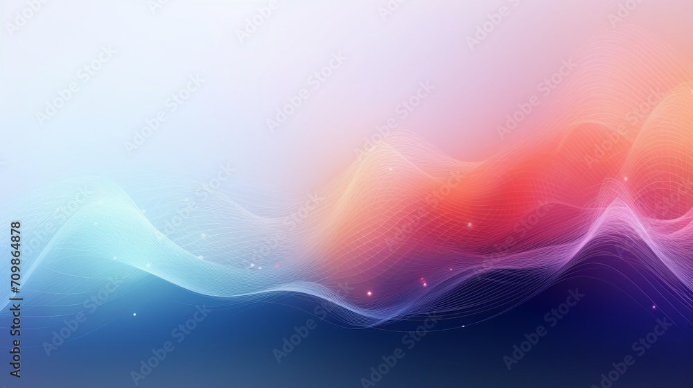 Poster dynamic particle wave: abstract gradient design for big data and digital futurism - vibrant vector i