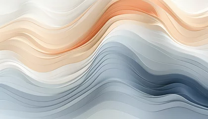 Fotobehang Utilize generative design to depict waves or ripples of different colored powders flowing across the frame, creating a visually appealing and harmonious pattern against the white background © Zeeshan