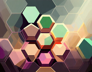 Obraz na płótnie Canvas abstract background with hexagons