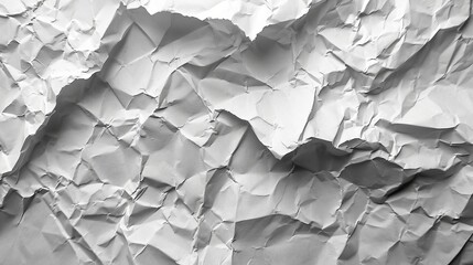 The crumpled white paper is an abstract shape background with space for text.