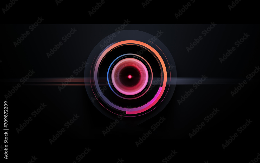 Aufkleber neon color abstract lines background,created with generative ai tecnology.