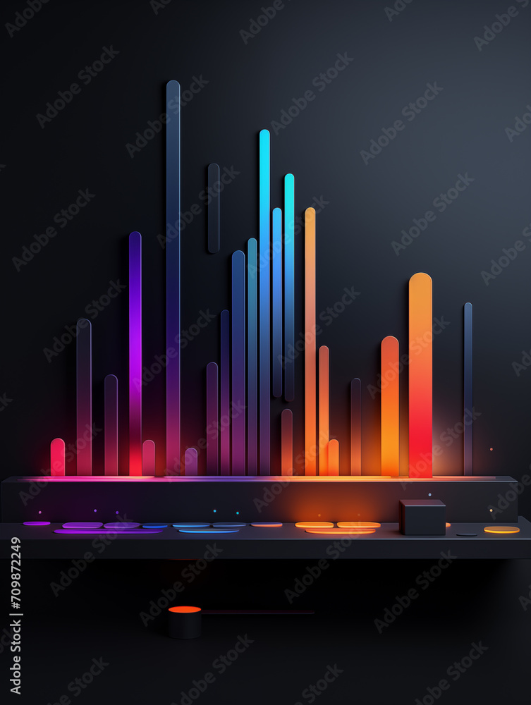 Poster neon color abstract squares background,created with generative ai tecnology.