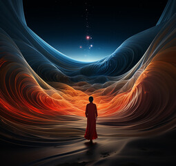  Abstrakte Formen, Futuristisches Design, Farbige Muster, Wellenmuster