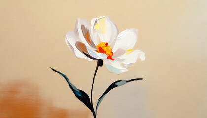 Fototapeta premium Elegant and beautiful oil painting flower illustration