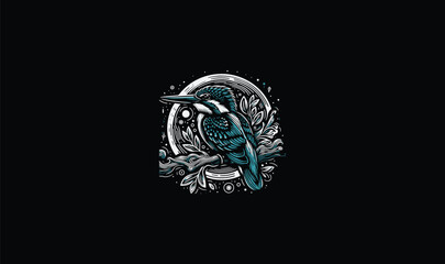 kingfisher design, kingfisher logo, kingfisher art design