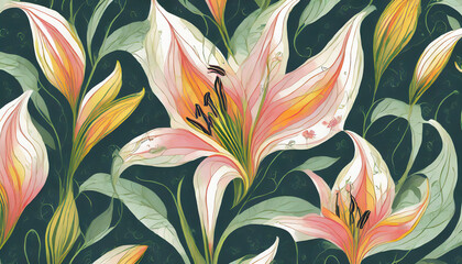 Enchanting lily pattern
