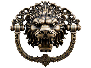 Antique Door Knocker, isolated on a transparent or white background