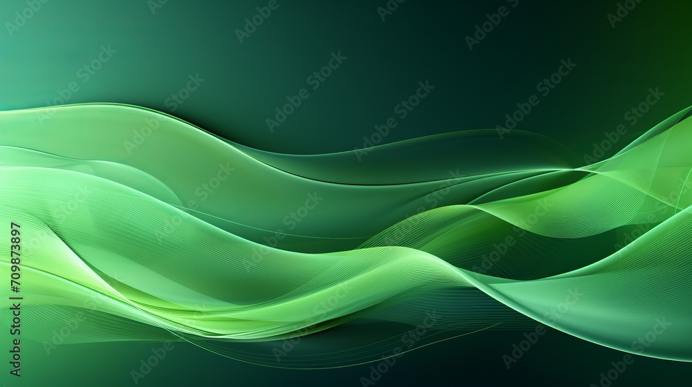 Poster vibrant green abstract background with dynamic lines - captivating visuals for creative projects