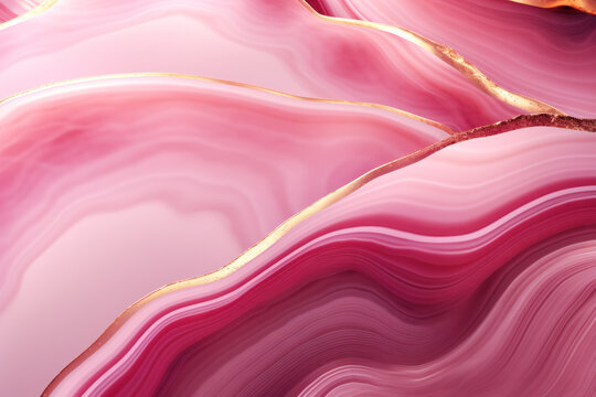 Close up of a pink geode stone, natural stone background