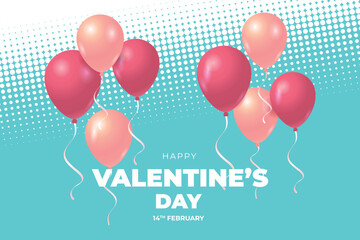 Valentine's Day background, Happy Valentine's Day banner