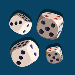 Vector isolated illustration of playing dice.
