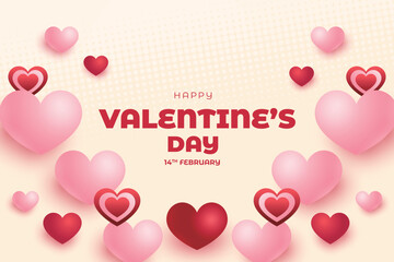 Valentine's Day background, Happy Valentine's Day banner