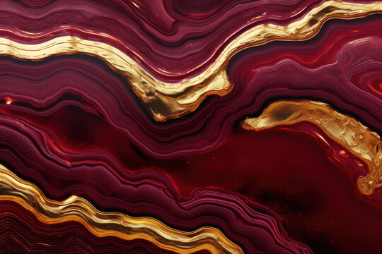 Close up of a wine red geode stone, natural stone background