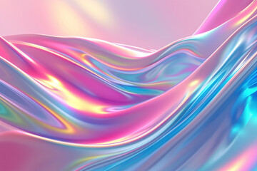 Abstract pink and blue, holographic background